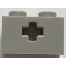 LEGO Light Gray Brick 1 x 2 with Axle Hole ('+' Opening and Bottom Stud Holder) (32064)