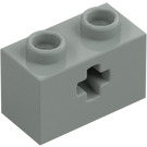 LEGO Lysegrå Klods 1 x 2 med Aksel hul ('+' åbning og bunddel) (31493 / 32064)