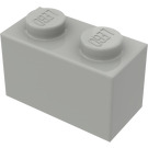 LEGO Lichtgrijs Steen 1 x 2 met buis aan de onderzijde (3004 / 93792)