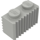 LEGO Ljusgrå Kloss 1 x 2 med Grill (2877)