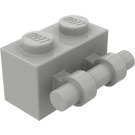 LEGO Světle šedá Kostka 1 x 2 s Rukojeť (30236)