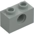 LEGO Lysegrå Klods 1 x 2 med Hul (3700)