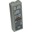 LEGO Light Gray Brick 1 x 2 x 5 with Lab Equipment Sticker with Stud Holder (2454)