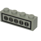 LEGO Gris clair Brique 1 x 4 avec Homemaker Stove Switch (3010)