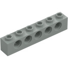 LEGO Ljusgrå Kloss 1 x 6 med Hål (3894)