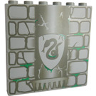 LEGO Hellgrau Backstein 1 x 6 x 5 mit Stone Mauer und Slytherin Banner (3754 / 44590)