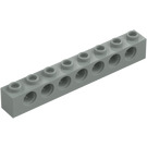 LEGO Ljusgrå Kloss 1 x 8 med Hål (3702)