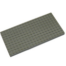 LEGO Gris Clair Brique 10 x 20 sans Tubes inférieurs, avec 4 Côté Supports et '+' Traverser Support (Early Plaque de Base)