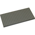 LEGO Light Gray Brick 10 x 20 without Bottom Tubes, with '+' Cross Support
