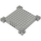 LEGO Lichtgrijs Steen 12 x 12 x 1 met Grooved Hoek Supports (30645)