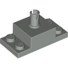 LEGO Lichtgrijs Steen 2 x 2 met Verticaal Pin en 1 x 2 Kant Plates (30592 / 42194)