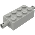 LEGO Světle šedá Kostka 2 x 4 s Špendlíky (6249 / 65155)