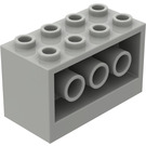 LEGO Light Gray Brick 2 x 4 x 2 with Holes on Sides (6061)