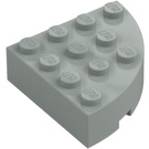 LEGO Grigio chiaro Mattoncino 4 x 4 Rotondo Angolo (2577)