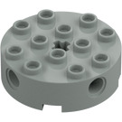 LEGO Light Gray Brick 4 x 4 Round with Holes (6222)