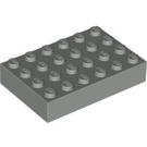 LEGO Hellgrau Backstein 4 x 6 (2356 / 44042)