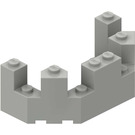 LEGO Lysegrå Klods 4 x 8 x 2.3 Turret Top (6066)