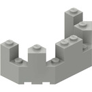 LEGO Hellgrau Backstein 4 x 8 x 2.3 Turret oben (6066)
