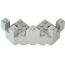 LEGO Light Gray Brick 7 x 7 x 2.3 Turret Quarter (6072)
