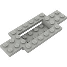 LEGO Lichtgrijs Auto Basis 10 x 4 x 2/3 met 4 x 2 Centre Well (30029)