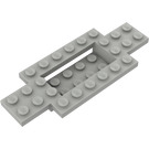 LEGO Light Gray Car Base 10 x 4 x 2/3 with 4 x 2 Centre Well (30029)
