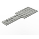 LEGO Light Gray Car Base 4 x 12 with Hole and Steering Gear Slot