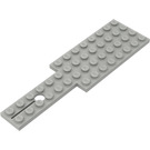 LEGO Light Gray Car Base 4 x 14 with Hole and Steering Gear Slot