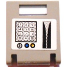 LEGO Lichtgrijs Container Doos 2 x 2 x 2 Deur met Sleuf met Card Reader en ATM Keypad Sticker (4346)