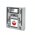 LEGO Light Gray Container Box 2 x 2 x 2 Door with Slot with Star Wars Rebel Logo (4346)