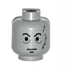 LEGO Light Gray Darth Vader Head with Eyebrows (Safety Stud) (3626)