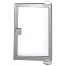 LEGO Light Gray Door 1 x 4 x 5 Right with Transparent Glass (73194)