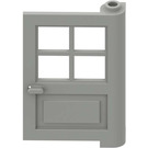 LEGO Light Gray Door 1 x 4 x 5 with 4 Panes with 2 Points on Pivot (3861)