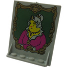 LEGO Light Gray Door 2 x 8 x 6 Revolving with Shelf Supports with Lady with Purple Robe in Frame (40249)