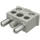 LEGO Light Gray Electric Plug Double Narrow (Complete) (70423)