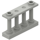 LEGO Hellgrau Zaun Spindled 1 x 4 x 2 mit 2 oberen Noppen (30055)