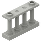 LEGO Lichtgrijs Schutting Spindled 1 x 4 x 2 met 2 Top Studs (30055)