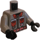 LEGO Lysegrå Brandmand med Oxygen Gauge Torso (973)