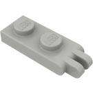 LEGO Ljusgrå Gångjärn Platta 1 x 2 med 2 Stubbar och Fast Knoppar (Solida knoppar)