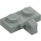 LEGO Light Gray Hinge Plate 1 x 2 with Vertical Locking Stub with Bottom Groove (44567 / 49716)