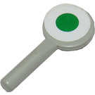 LEGO Lichtgrijs Minifig Signaal Houder met Wit Cirkel en Green Dot Sticker (3900)