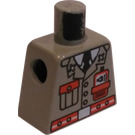 LEGO Hellgrau Minifig Torso ohne Arme mit Feuer Department Officer (973)