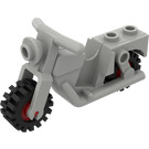 LEGO Lysegrå Motorcykel Old Style med Rød Hjul