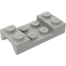 LEGO Vaaleanharmaa Lokasuoja Levy 2 x 4 jossa Kaari ilman aukkoa (3788)