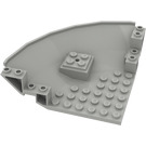 LEGO Vaaleanharmaa Paneeli 10 x 10 x 2.3 Käänteinen Kulma Vuosineljännes (30201)