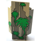 LEGO Light Gray Panel 3 x 3 x 6 Corner Wall with Vines with Bottom Indentations (2345 / 81630)