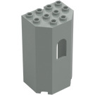 LEGO Ljusgrå Panel 3 x 4 x 6 Turret Vägg med Fönster (30246)