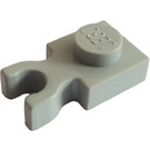 LEGO Hellgrau Platte 1 x 1 mit Vertikale Clip (Dicker U-Clip) (4085 / 60897)