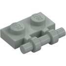 LEGO Lysegrå Plade 1 x 2 med Håndtere (Åbne ender) (2540)