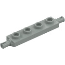 LEGO Lysegrå Plade 1 x 4 med Hjul Holders (2926 / 42946)