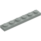 LEGO Světle šedá Deska 1 x 6 (3666)